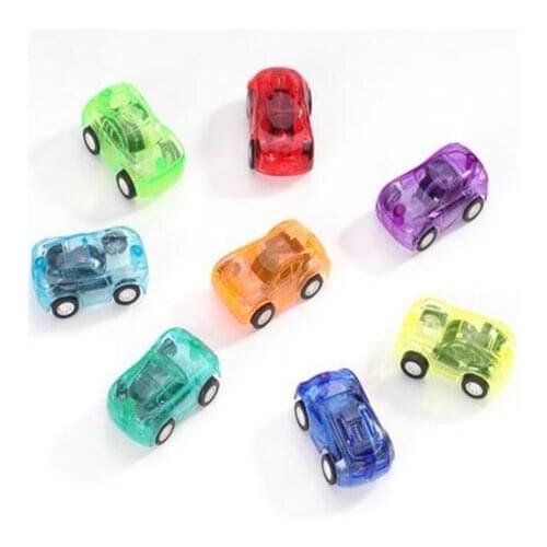 Candy Color Plastic Cute Toy Cars Child Mini Pull Back Car Model Kids Toys For Boys Gifts YH339