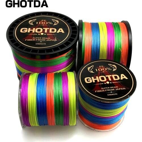 GHOTDA 9 Strands 8 Strands 4 Strands 1000M 500M 300M PE Braided Fishing Line Freshwater/Saltwater Fishing Weave Super Strong