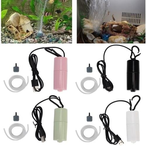 Portable Mini Mute USB Oxygen Air Pump Efficient Aquarium Fish Tank Aquatic Terrarium Fish Tank Accessories Air Compressor