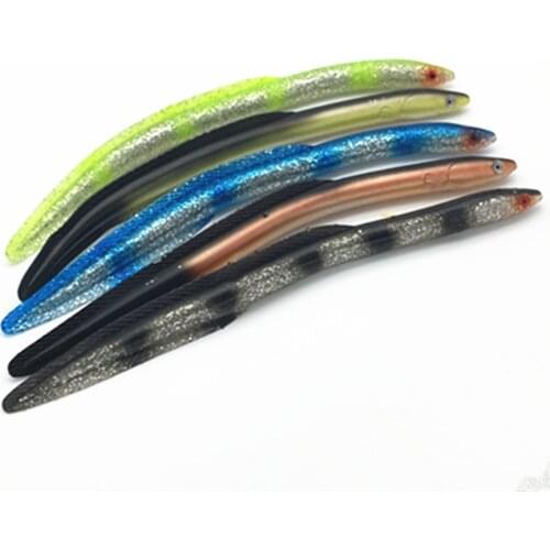 30cm59gSoft Sea Fishing Lure Shad Bait Swim Eel Artificial Soft Baits Simulation Lifelike Silicone Saltwater Artificial Lures