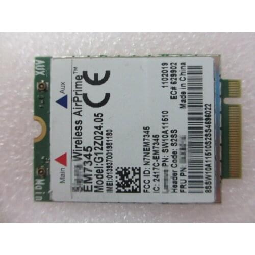UNLOCKED Wireless AirPrime EM7345 NGFF LTE HSPA+ EVDO 4G module NETWORK Card FRU 04X6092