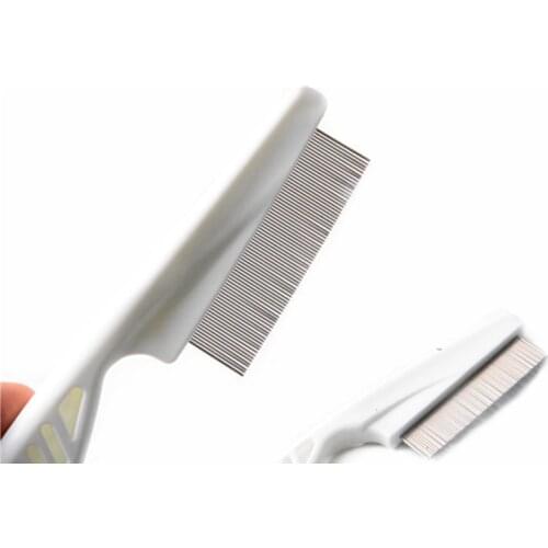 Pet Flea Lice Clean Comb Dog Flea Clean Pet Hair Remover Brush Dog Needle Comb Self Cleaning Cat Massage Comb Cat Hair Remover