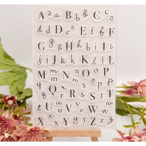 A-Z Uppercase Lowercase Alphabet Letter Silicone Clear Seal Stamp DIY Scrapbooking Embossing Photo Album Decor Paper Card Craft