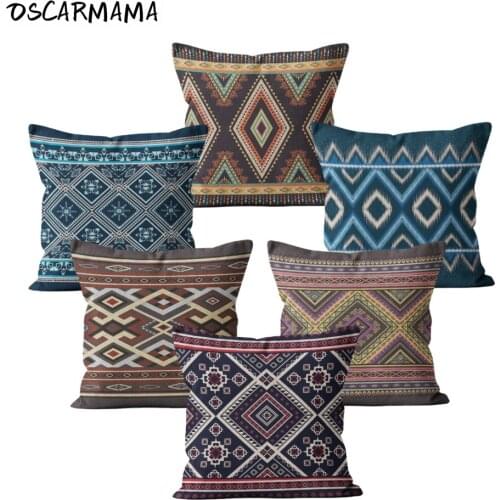 Scandinavian Morocco Mexico Bohemian African Pattern Funda Cojin 40 45 50 Almofada Cushions Cover Sofa Case Spring Decoration