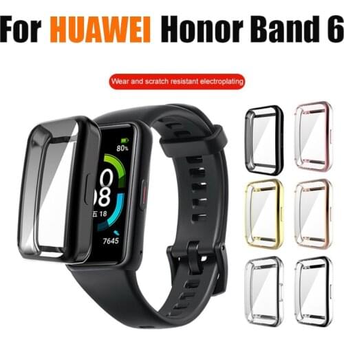 For HUAWEI Honor Band 6 Smart Watch Bracelet Colorful Soft TPU Protective Cover Full Screen Protector Shell For Honor Band 6