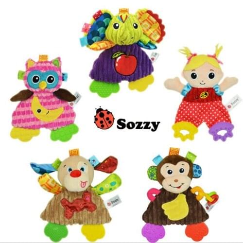 Owl ring paper lovely educational teether appease towel kids playmate fun 20cm gift sozzy cute cognition plush soft baby toy