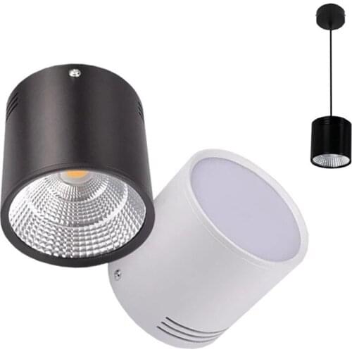 LED Downlights 3/5/7/10/12/15/18/20/25W Surface Mounted Ceiling Lamps Spot Light AC85-265V Surface Mounted Down Light White/Warm