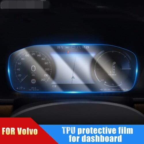 TPU Car Dashboard Protective Screen Film For Volvo XC60 S90 2017 2018 2019 2020 Light Transparent Scratchproof