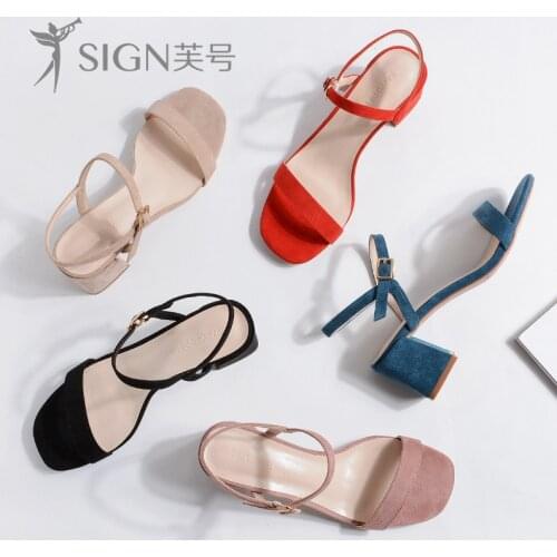 Women pumps summer The New fashion High heels Thick with sandals women shoes