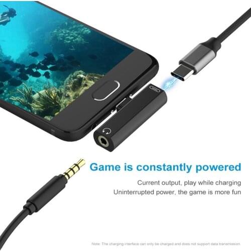 USB Type-C To 3.5mm Jack Headphone Adapter Cable High Speed Charging Audio Combo Audio Charging Connector Splitter Charger