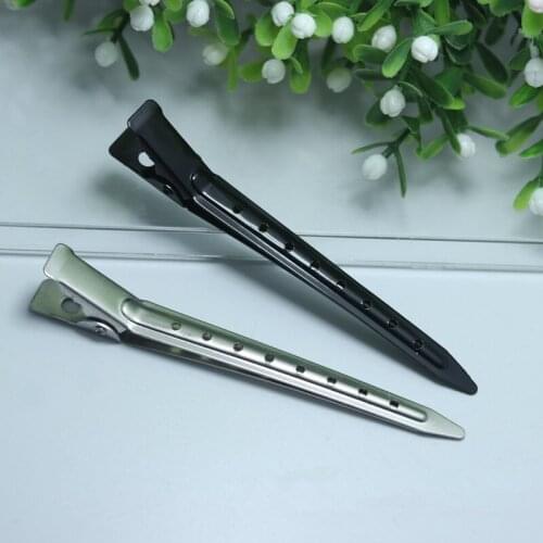 50pcs 9cm Single Fork Clip 304 Stainless Steel Metal Hair Clips 8 Holes Clips DIY Jewelry Finding