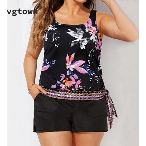 Two Piece Bikini Skirt Plus Size Fat Swimsuit 2021 New print Women Dress Mujer Sexy BeachWear Brazilian Tankini Swim Dress