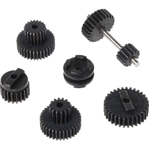 1 Set Metal Gears With 370 Motor For Speed Change Gear Box For WPL B1 B24 B16 B36 C24 1/16 4WD 6WD RC Car 634F