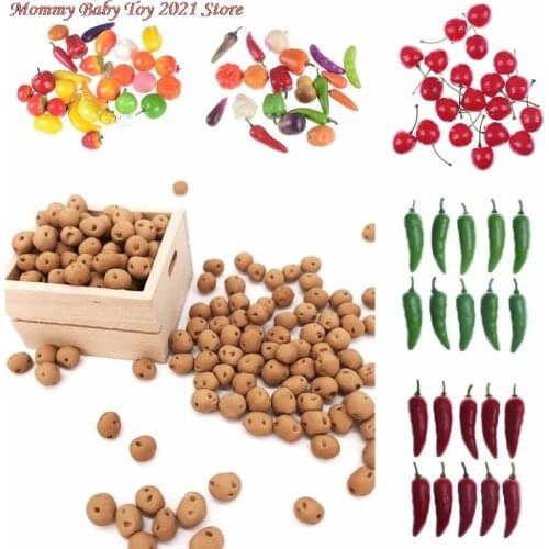 10Pcs/lot Kitchen Toys Foam Mini Simulation Artificial Fruits and Vegetables for Children Pretend Play Toys Hot Sale