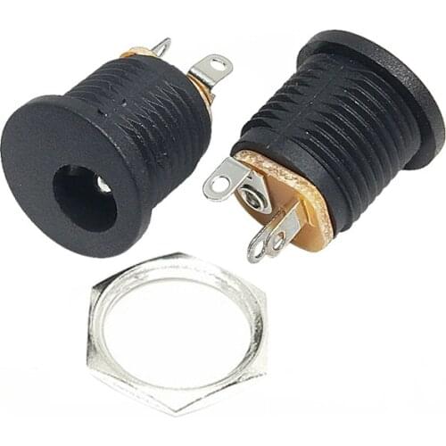 20pcs x DC Power Outlet Jack Socket 5.5x2.1mm Diameter 5.5mm Inner Pin 2.1mm