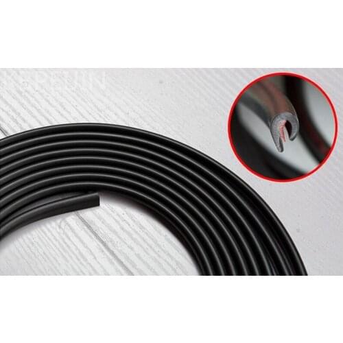 5M Car Door Stealth seal Edge Protection Strip Moulding stickers for Mitsubishi outlander 2016 lancer 10 9 pajero sport