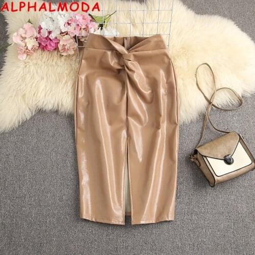 ALPHALMODA Slit Pencil Skirts