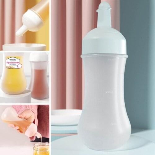 Squeeze Bottle Kitchen Accessories Plastic Sauce Vinegar Oil Ketchup Gravy Cruet Condiment Dispenser