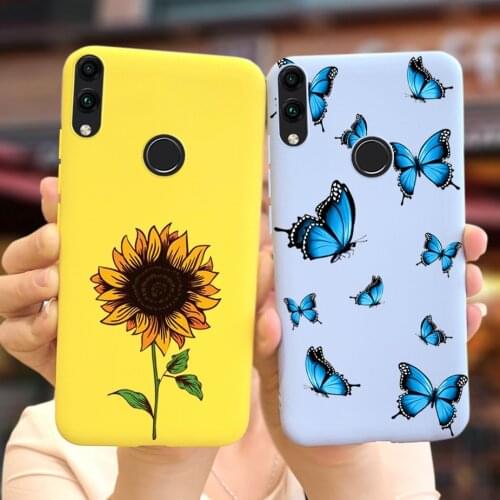 Honor 8C Case Soft Silicone Cute Sunflower Candy Color Phone Cases For Huawei Honor 8C 8 C Honor8C Back Cover Full Bumper Fundas