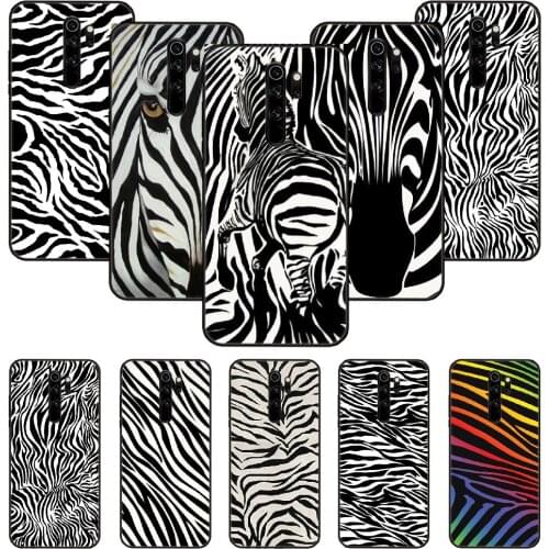 Phone Case For Xiaomi Redmi Note 8 8T 7 7A 9 9S 8A 4 5 Pro Black Cover Funda Art Prime Soft Hoesjes Art Black And White Zebra