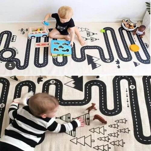 Kids Play Mat Cotton Rugs Mat For Gym Cotton Track Floor Play Mat For Boy Room Decor Nordic Popular Play Mat For Kids Boy Room