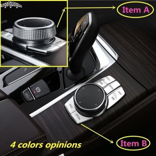 For BMW GT6 5 7 Series G30 X3 G01 X4 G02 G11 G12 Car Interior Multimedia Button Cover Idriver Knob Trim Ring Car-styling Sticker