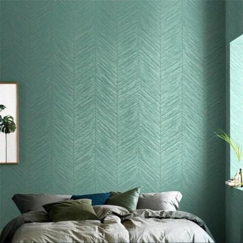 Home Nordic style non-woven gray wallpaper green plant fine grain plain solid color straw wallpaper living room bedroom фотообои