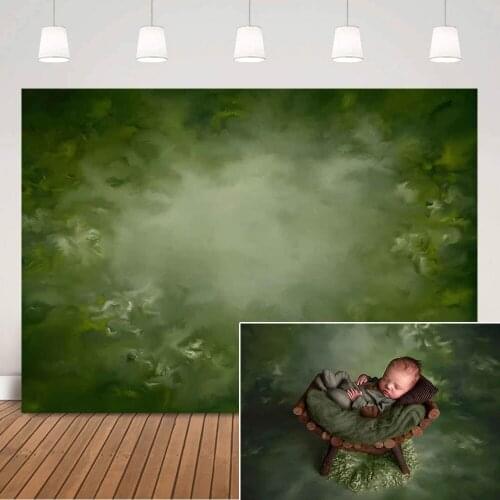 Green Abstract Birthday Art Backdrop Studio Baby Newborn Kids Portrait Photo Background Professional Photography Prop Photoshoot