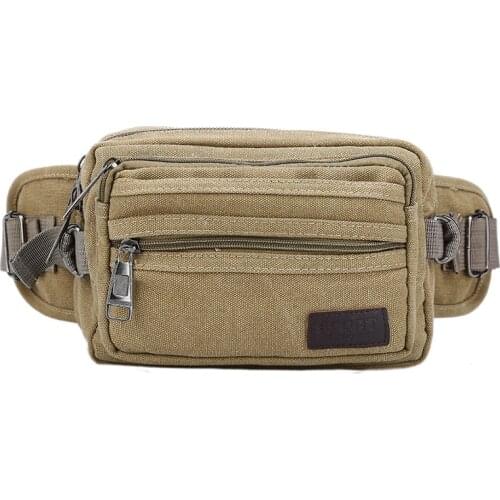 Canvas Sports Outdoor Bag Climbing Waist Bags Casual Solid Multi Functional Chest Bag For Men Chest Bag Mobile Phone Packs Bags