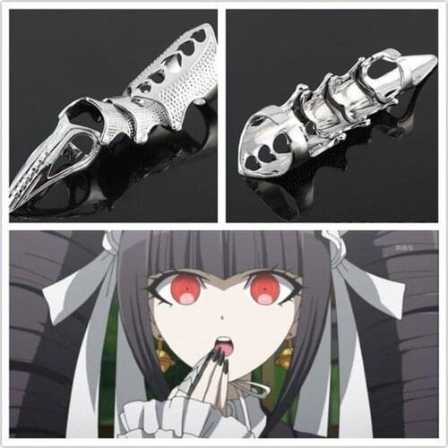 Danganronpa Finger Bone Ring Dangan Ronpa Gothic Celestia Ludenberg Punk Finger Rings Classic Hot Halloween Cosplay Props