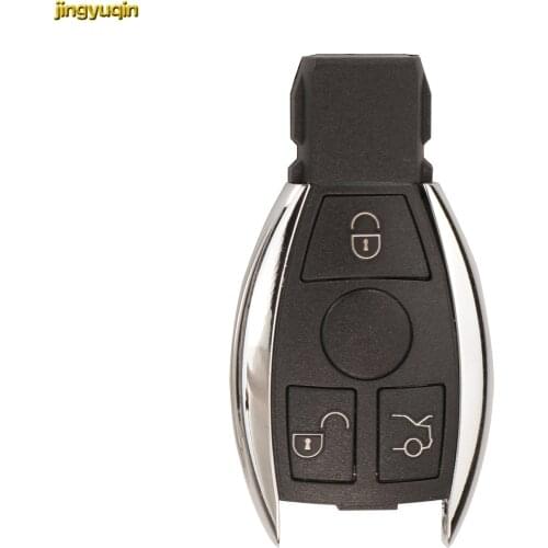Jingyuqin Remote Car Key Fob Shell For Mercedes Benz C/E/S Series C200L E260 S300 GLA200 GLC260 GLK BGA 3 Buttons
