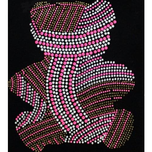 Bear Hot Figure Clothes Hot Diamond Pattern Stickers Finished Product Stickers Diamond Figure Clothing Accessories DIY