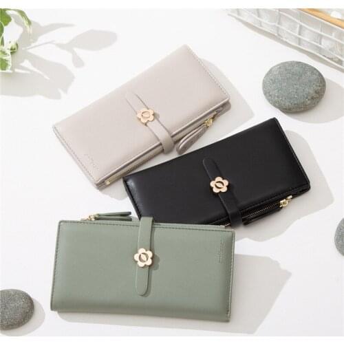 2020 simple atmosphere belt decoration zipper buckle multifunctional long wallet wallet