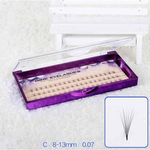 Natural Style 1 Set Big Capacity 75 Bundles 6D Grafting Eyelashes Extensions 0.07mm Thickness True Mink Eyelashes Makeup Tools