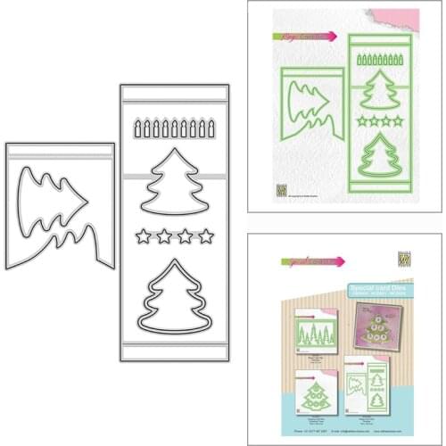 2021 New Christmas Tree Candle Star Metal Cutting Dies for DIY Scrapbooking Decor and Card Making Paper Craft Embossing No Stamp