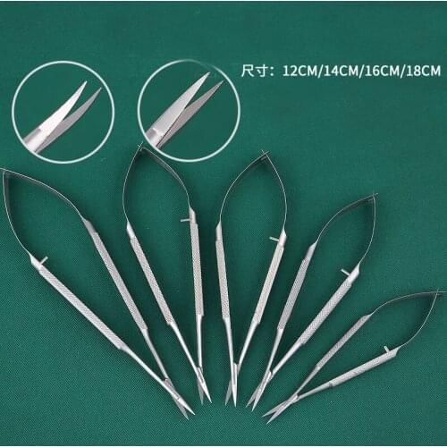 Ophthalmology Fine Corneal Scissors Open Eye Corner Surgical Microsurgical Scissors Stainless Steel Venus Straight Curved Scisso