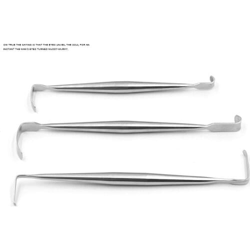 Orthopedic stainless steel hook eye nose nose double head hook medical surgical plastic surgery instrument L-shaped rake hook