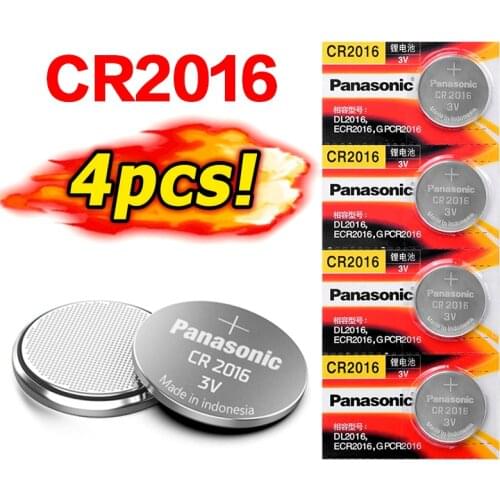 PANASONIC 4PCS 3V CR2016 BR2016 LM2016 KCR2016 DL2016 Button Coin Cell Lithium Battery Calculator Toy Medical Device Batteries