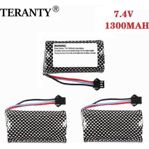 1-10pcs 7.4v 1300mAh Li-ion battery for Watch Gesture Sensing Twisted RC stunt car18650 7.4v battery FOR RC Cars