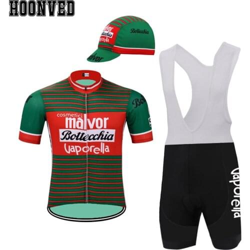 Pro Team racing Man Retro malvor Bottecchia cycling Jersey suit Mtb Short sleeves Bib Shorts 9D Gel Pad maillot ciclismo hombre