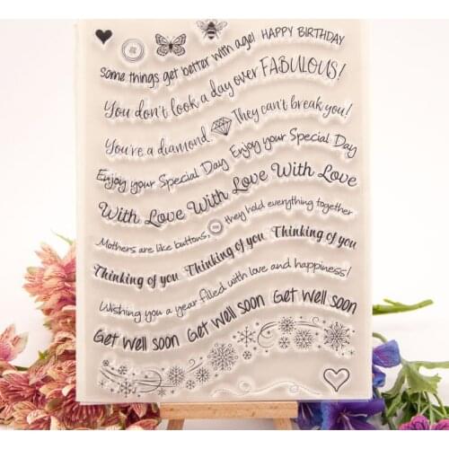 Transparent Clear Stamps for DIY Scrapbooking/Card Making/Kids Christmas Fun Decoration Supplies T1482