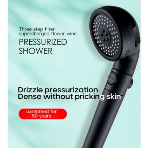 Pulse Spray Gun Stainless Steel Handheld Wall Mounted High Pressure For Bathroom Water Saving Rainfall Shower Nozzle Holder Set