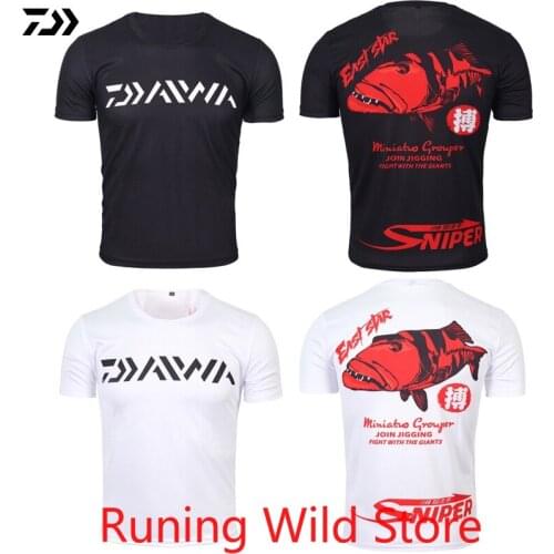 DAIWA Shirt DAWA 2020 Fishing Clothing Summer Short Sleeve Deep Sea Sunscreen Breathable Clothes Anti-UV Ultrathin Fishing Shirt