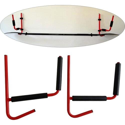 Heavy Duty Kayak Storage Hook Wall Mounted Holder Canoe Carrier Kayak Ladder Utility Hooks Surfboard Accessory Red