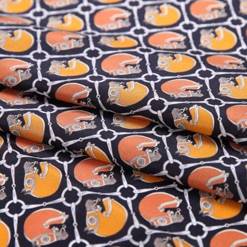 Mulberry silk crepe de chine fabric cloth per meter 16mm summer printed clothing shirt dress fabric wholesale silk cloth
