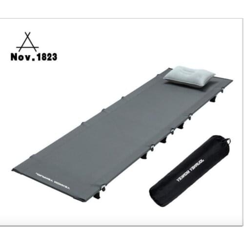 Outdoor folding bed portable single person camping ultralight travel tent off the ground bed aluminum alloy marching sheet soldi