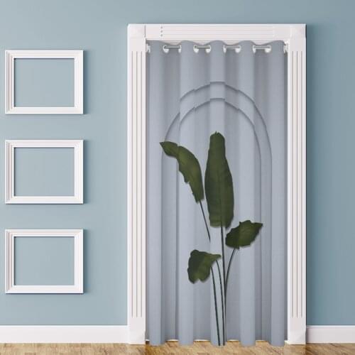Bathroom Curtain Wind Choke Hole-free Punch-free Windshield Door Hanging Simple And Fresh 120*200cm Polyester 120x200cm Curtains