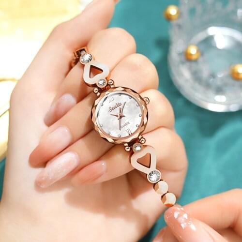 ST New Simple Fashion Dial Women Watch Ladies Ultra-thin Design Tungsten Steel Material Waterproof Watches Relogio Feminino+Box