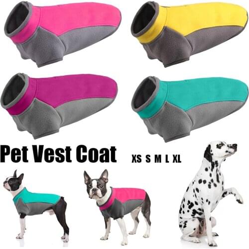 1pcs Two-color Pet Vest Super Elastic Wool Material Warm and Windproof Pet Dog Jacket Vest Suitable for Spring Autumn and Winter