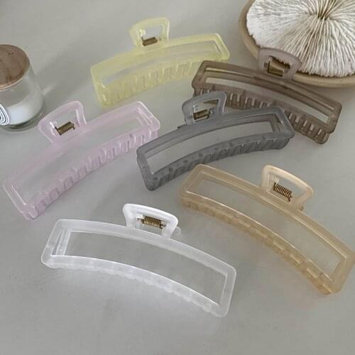 1Pcs Korea Solid Color Hair Claw Clip Large Barrette Crab Claws Bath Ponytail Clip for Women Girls Clamps Hair Accessories Gift
